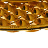 21k Yellow Gold 29.8g Solid Heavy 13.5mmm Fancy Bangle Bracelet 8"
