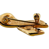 Roberto Coin 1k Yellow Gold Ribbon Pin Brooch Italy 1.2"