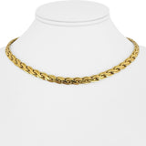 18k Yellow Gold 18.6g Ladies Polished 6mm Fancy Link Necklace Italy 16"