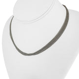 18k White Gold 8.8g Six Strand Cable Link Necklace 16"