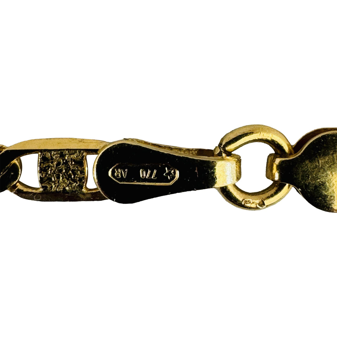 18k Yellow Gold 6.3g Vintage Thin 2.5mm Mariner Link Chain Necklace Italy 19"