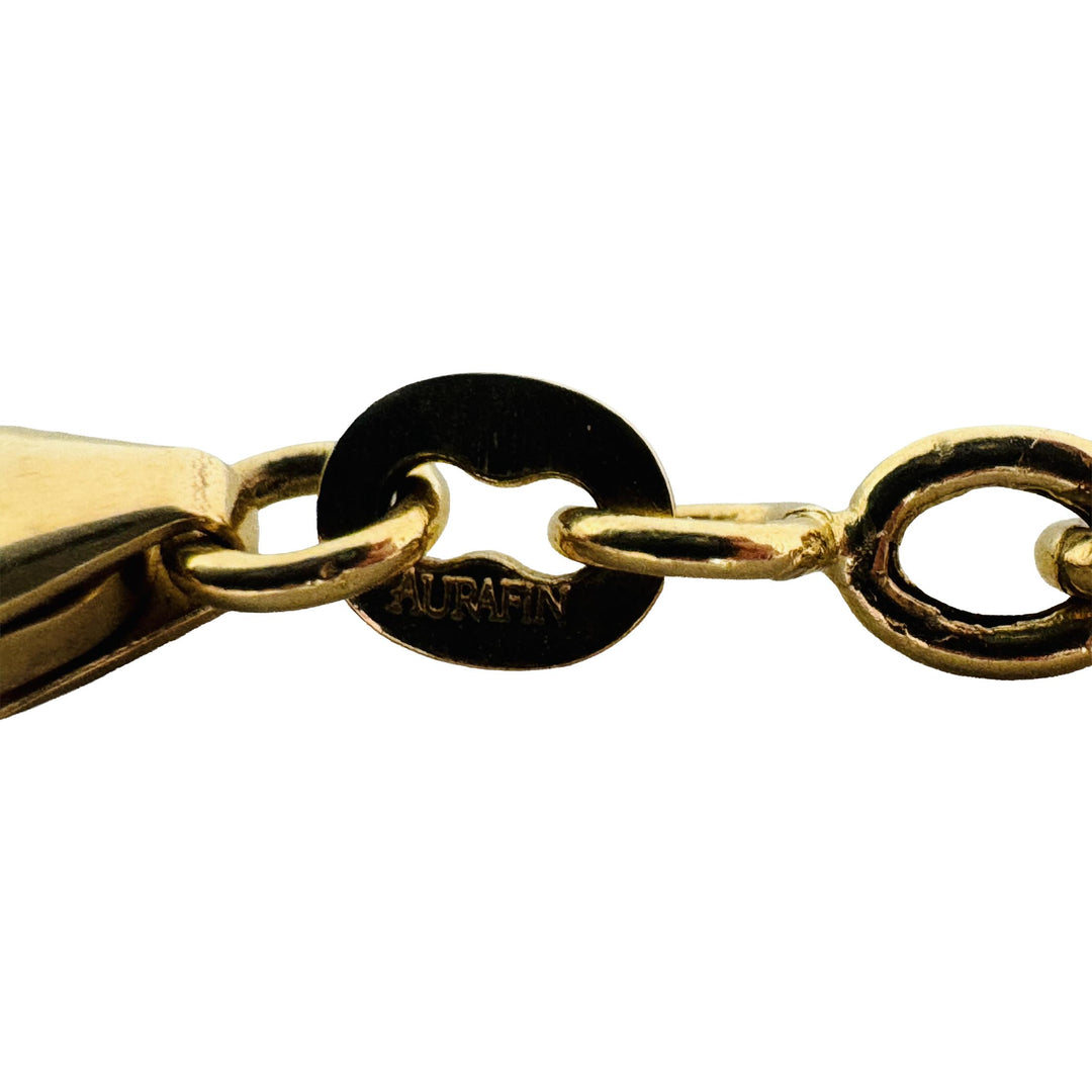 18k Yellow Gold 3.4g Hollow Light 3mm Cable Link Bracelet Italy 7"