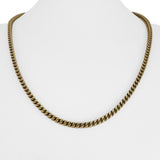 14k Yellow Gold 21.4g Diamond Cut 3.5mm Squared Franco Link Chain Necklace 20"