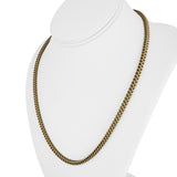 14k Yellow Gold 21.4g Diamond Cut 3.5mm Squared Franco Link Chain Necklace 20"