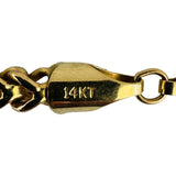 14k Yellow Gold 21.4g Diamond Cut 3.5mm Squared Franco Link Chain Necklace 20"