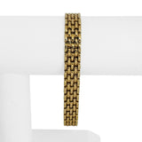 14k Yellow Gold 20.2g Vintage 10.5mm Panther Link Bracelet Italy 8"
