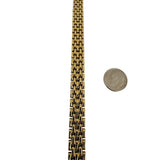 14k Yellow Gold 20.2g Vintage 10.5mm Panther Link Bracelet Italy 8"