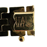 14k Yellow Gold 20.2g Vintage 10.5mm Panther Link Bracelet Italy 8"