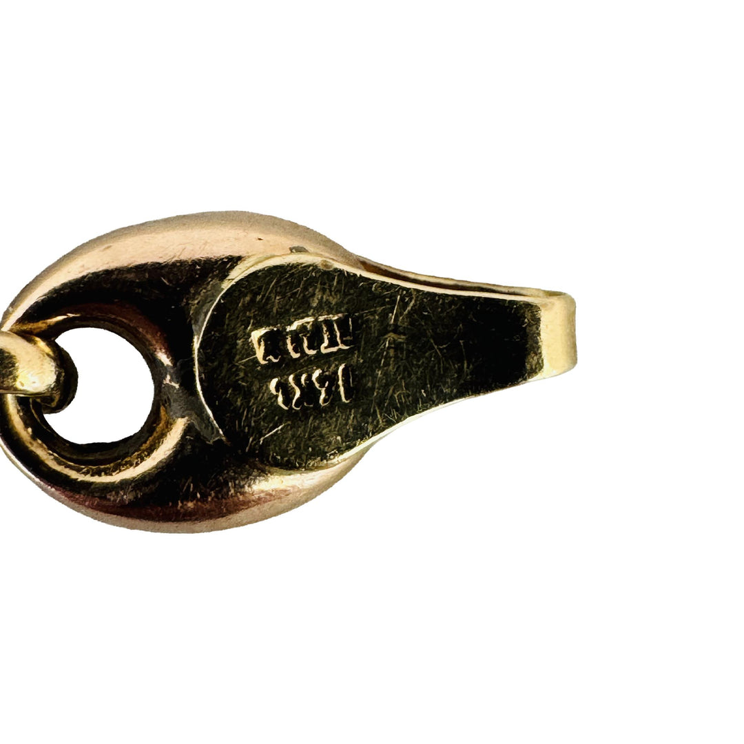 14k Yellow White and Rose Gold 6.2g Puffy Mariner Link Bracelet Italy 7.5"