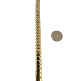 14k Yellow Gold 45.7g Solid 8mm Sleek Cuban Curb Link Bracelet 7.75"