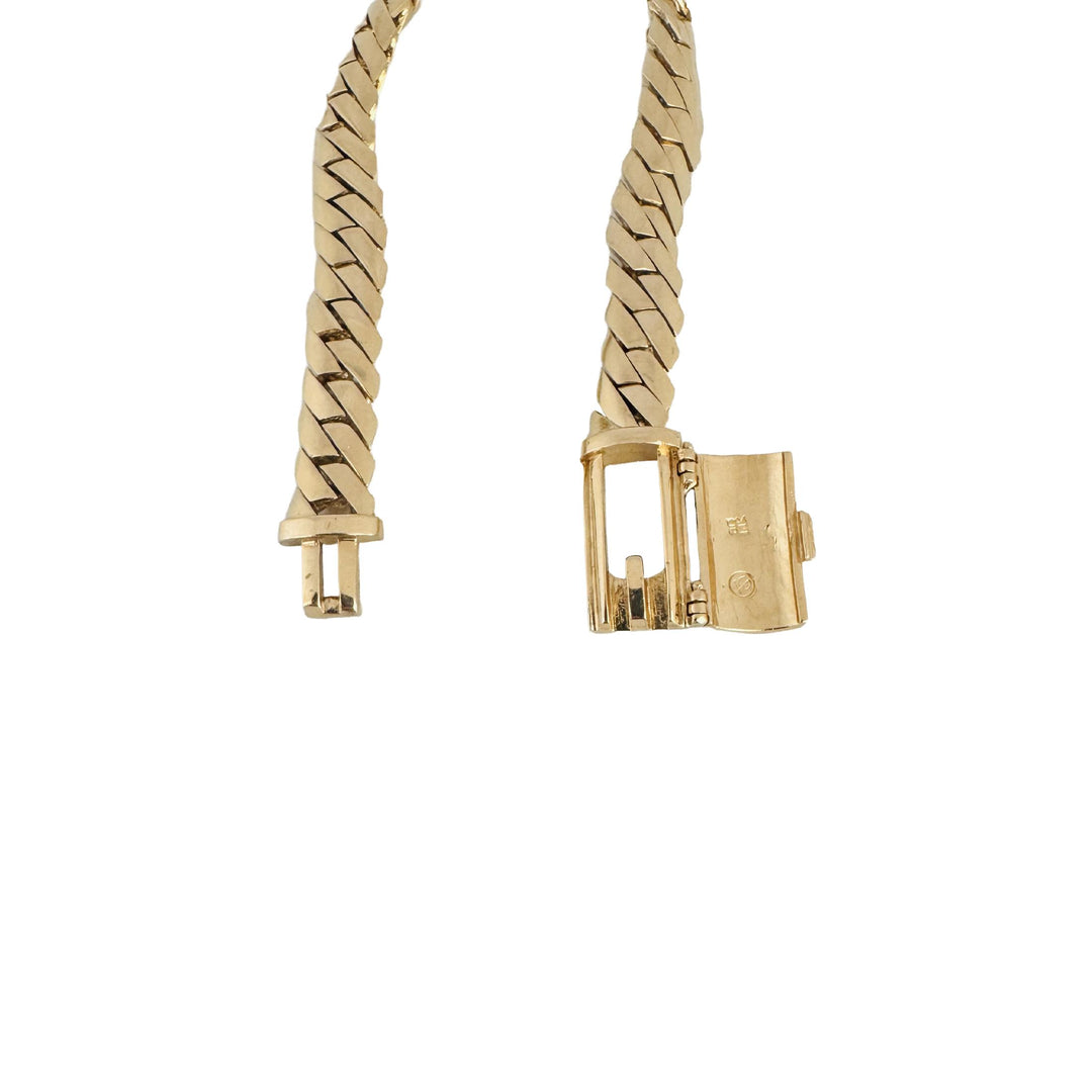 14k Yellow Gold 45.7g Solid 8mm Sleek Cuban Curb Link Bracelet 7.75"