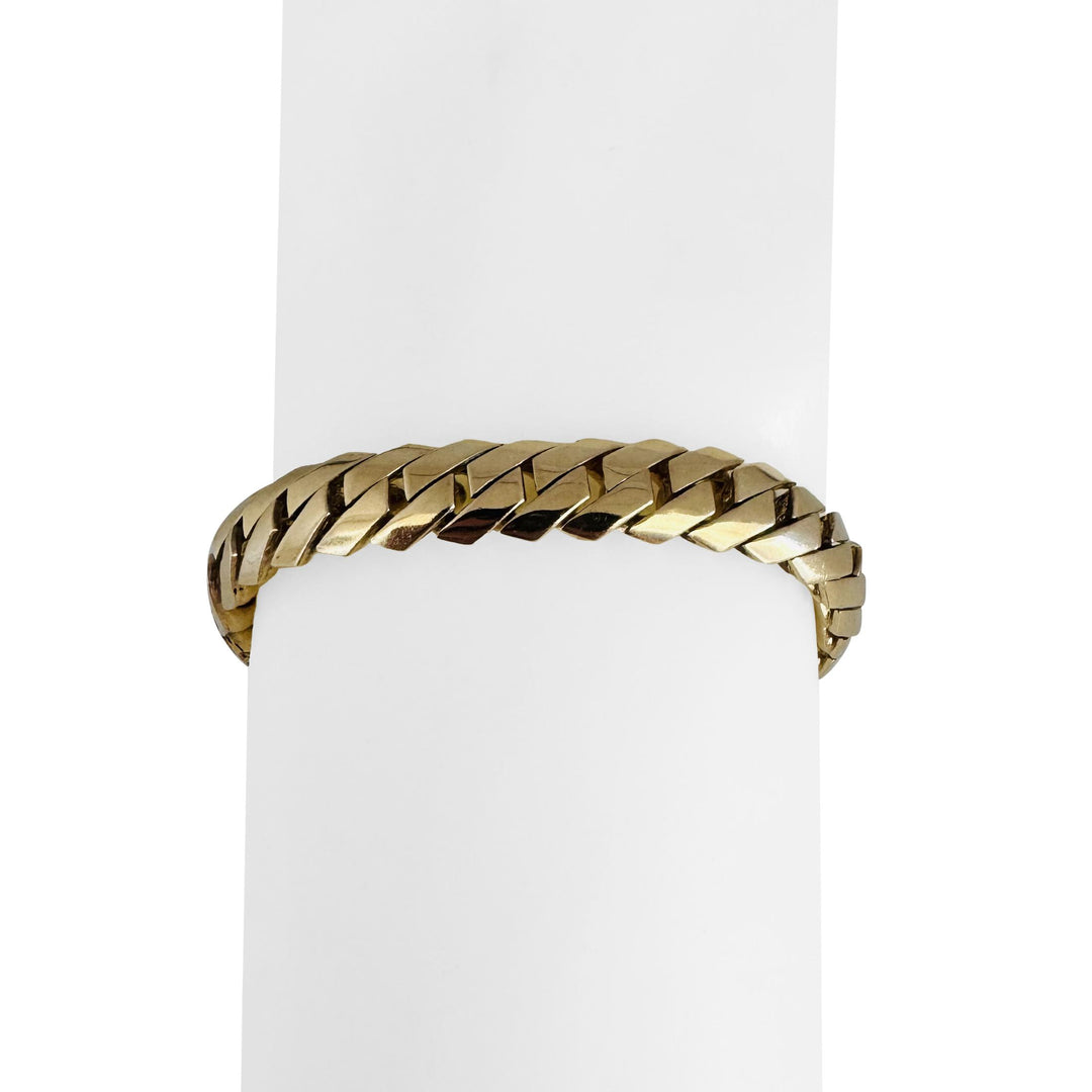 14k Yellow Gold 45.7g Solid 8mm Sleek Cuban Curb Link Bracelet 7.75"