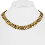 14k Yellow Gold 18.6g Ladies 10.5mm Fancy Link Chain Necklace Italy 17"