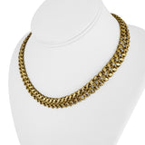 14k Yellow Gold 18.6g Ladies 10.5mm Fancy Link Chain Necklace Italy 17"