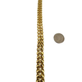 14k Yellow Gold 18.6g Ladies 10.5mm Fancy Link Chain Necklace Italy 17"