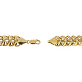 14k Yellow Gold 18.6g Ladies 10.5mm Fancy Link Chain Necklace Italy 17"