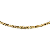 14k Yellow Gold 23.4g Solid Thin 2.5mm Squared Byzantine Link Necklace Italy 18"