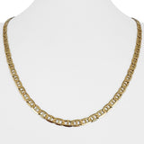 14k Yellow Gold 17.2g Solid Men's 4mm Mariner Link Chain Necklace Italy 21"