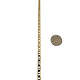14k Yellow Gold 17.2g Solid Men's 4mm Mariner Link Chain Necklace Italy 21"