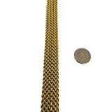 14k Yellow Gold 29g Ladies Vintage 14mm Fancy Mesh Link Bracelet Italy 7.5"