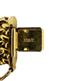 14k Yellow Gold 29g Ladies Vintage 14mm Fancy Mesh Link Bracelet Italy 7.5"