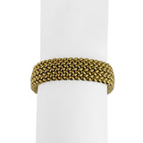 14k Yellow Gold 29g Ladies Vintage 14mm Fancy Mesh Link Bracelet Italy 7.5"