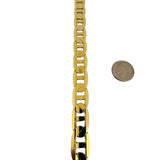 14k Yellow Gold 36.3g Solid Men's 11mm Mariner Link Bracelet Italy 8.25"