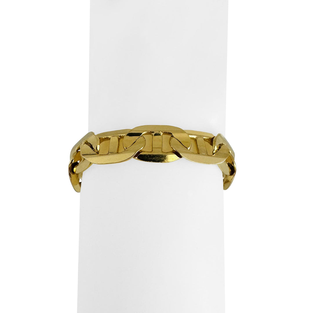 14k Yellow Gold 36.3g Solid Men's 11mm Mariner Link Bracelet Italy 8.25"