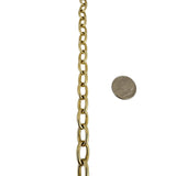 14k Yellow Gold 12.3g Semi Solid 9mm Oval Cable Link Bracelet 7.5"