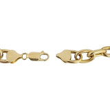 14k Yellow Gold 12.3g Semi Solid 9mm Oval Cable Link Bracelet 7.5"