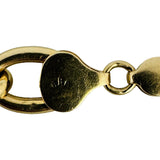 14k Yellow Gold 12.3g Semi Solid 9mm Oval Cable Link Bracelet 7.5"