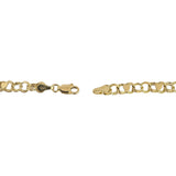 14k Yellow Gold 5.5g Light Double Circle Link Baby Angel Charm Bracelet 7.5"
