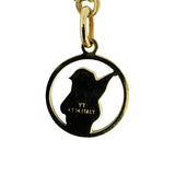 14k Yellow Gold 5.5g Light Double Circle Link Baby Angel Charm Bracelet 7.5"