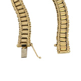 14k Yellow Gold 15.8g Vintage Imperial Gold 9mm Beaded Bar Link Bracelet 6.5"
