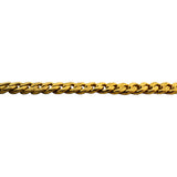 24k Pure Yellow Gold 13g Solid Curb Link Bracelet with Heart Charm 7"