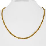 24k Pure Yellow Gold 22.8g Solid Heavy 3mm Curb Link Chain Necklace 19"