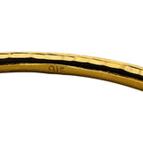 Set of Four 22k Yellow Gold 38g Solid Beaded Diamond Cut Bangle Bracelets 7.75"