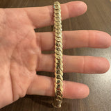 14k Yellow Gold 45.7g Solid 8mm Sleek Cuban Curb Link Bracelet 7.75"