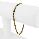 18k Yellow Gold 7.6g Vintage Thin 3mm Panther Link Bracelet 7.25"