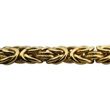 18k Yellow Gold 21.5g Ladies 7mm Byzantine Link Necklace Italy 17"