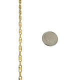 18k Yellow Gold 17.8g Solid 3mm Fancy Cable Link Chain Necklace Italy 23"