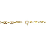 18k Yellow Gold 17.8g Solid 3mm Fancy Cable Link Chain Necklace Italy 23"