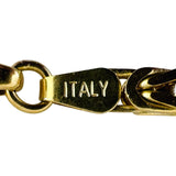 18k Yellow Gold 19.5g Solid Men's 3mm Squared Byzantine Link Bracelet Italy 8.5"