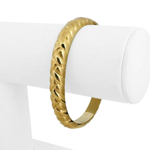 14k Yellow Gold 11.9g Ladies 8mm Fancy Bangle Bracelet 6.5"