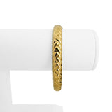 14k Yellow Gold 11.9g Ladies 8mm Fancy Bangle Bracelet 6.5"