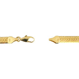 14k Yellow Gold 12.9g Solid 4.5mm Herringbone Link Necklace Italy 20"