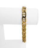 14k Yellow Gold 35.9g Solid Men's 9mm Mariner Link Bracelet Italy 8.75"