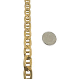 14k Yellow Gold 35.9g Solid Men's 9mm Mariner Link Bracelet Italy 8.75"