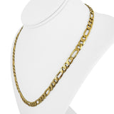 14k Yellow Gold 36.3g Solid 6mm Figaro Link Chain Necklace Italy 20"