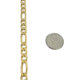 14k Yellow Gold 36.3g Solid 6mm Figaro Link Chain Necklace Italy 20"